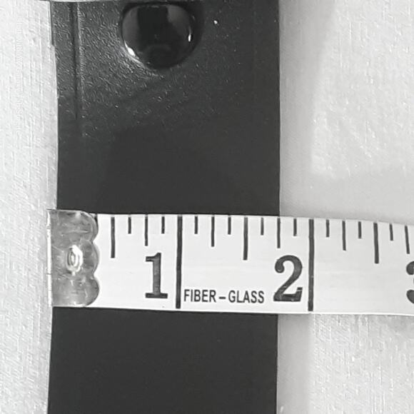 Perfect Fit Black Leather Belt 38 Waist Wide Width - Picture 12 of 12